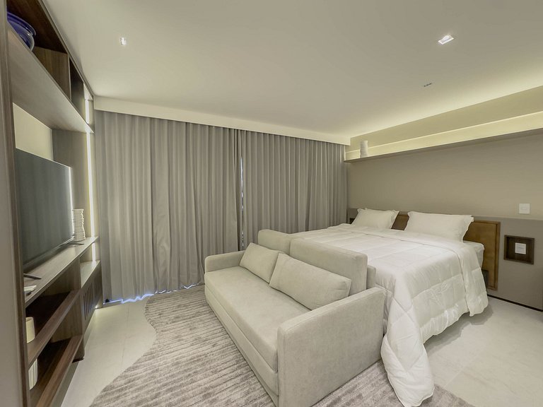 FR1103B Estúdio moderno com cama king e garagem