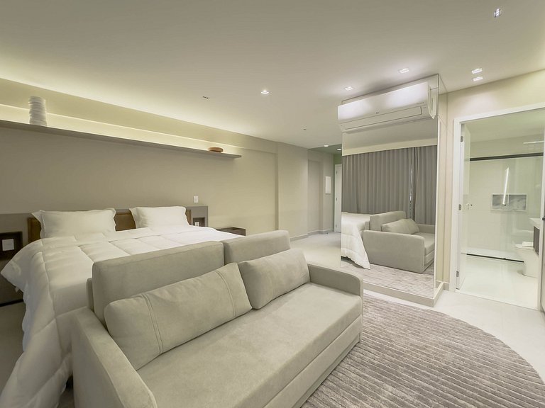 FR1103B Estúdio moderno com cama king e garagem